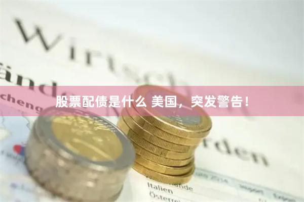 股票配债是什么 美国，突发警告！